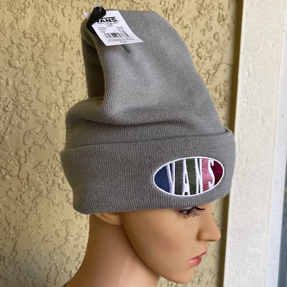 Vans WM Breakin Curf Grey Beanie Skateboarding Hat Women & Men VN0A5GUV85T - Picture 3 of 16